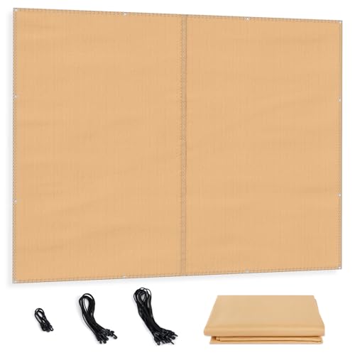 GNILLKO Sun Shade Cloth with Grommets, 8' x 10' Waterproof