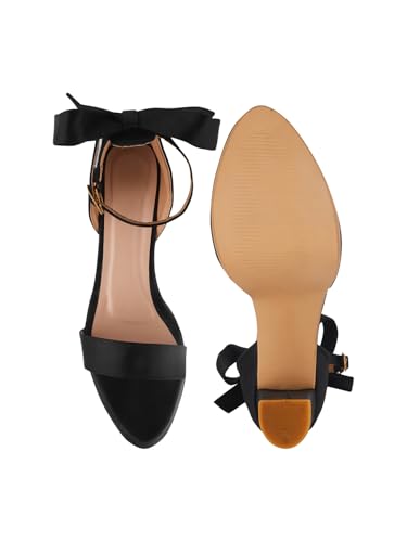 Image of SilverArrow womens Knotco Fashion Sandals|Block Heel Sandals With AnkLe Buckle Strap|Fusion Wear
