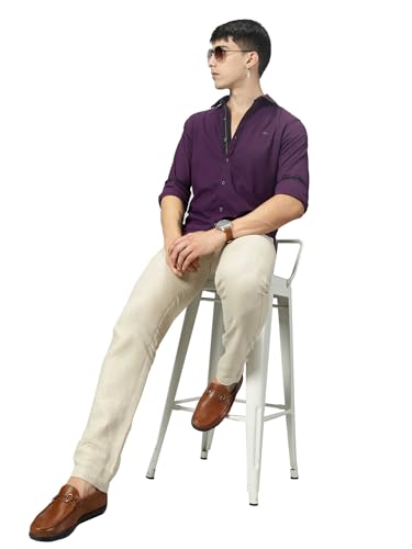 Image of STELLERS Men's Premium Full Sleeve Shirt | Feather Touch Feel| Regular Fit| Odour Resistant| Anti-Static| Wrinkle Free| Quick Dry | Stretchable| Lightweight| Sweat-Proof