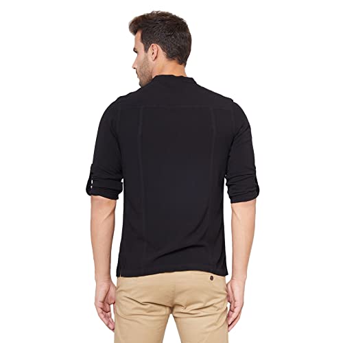 Image of Identiti Men Solid Slim Fit 100% Viscose Casual Shirt /Kurta for Men