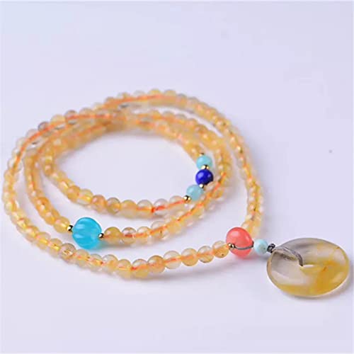 Bracelet femme 4mm en cristal de citron de haute clarté avec finitions joaillerie