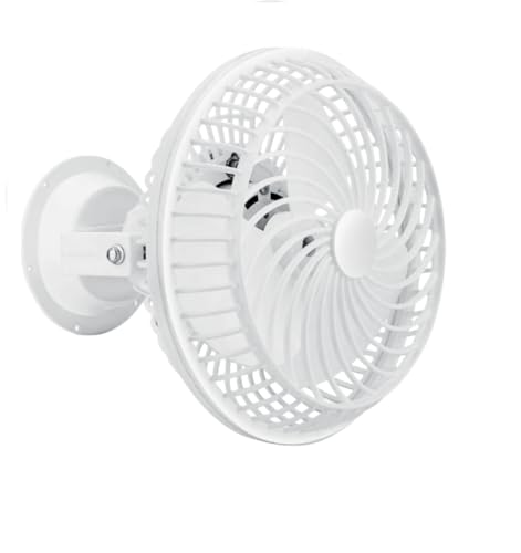 Image of STARVIN 9 Inch Wall Mounted Fan for Home & Kitchen | High Speed Cooling Wall Fan with Strong Airflow | Adjustable Angle, Low Noise Wall Fan for Office, Shop & Commercial Use (White)
