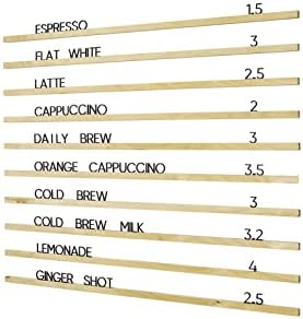 Wooden Letter Board Wall Menu-Message Board, Letter Board with Letters and Numbers, Large Letter Board, Cafe Coffe Bar Menu Letter Board, Changeable Letter Board, Menu Board Salon Price List Board