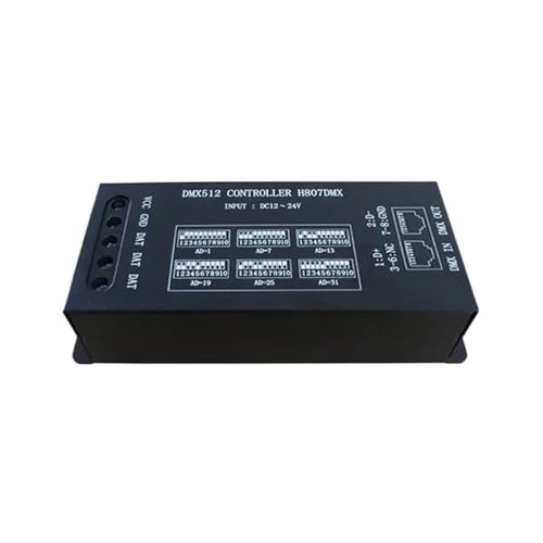 Contrôleur décodeur H807DMX DMX512 pour ruban LED pixel WS2812B SK6812