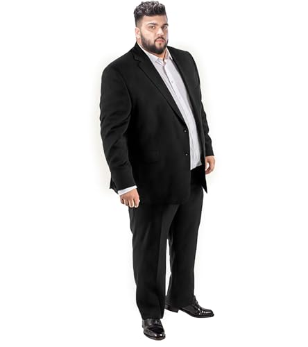 GATMSTZ Mens Suits Big and Tall 2 Pieces Blazer Pants Set Classic Fit