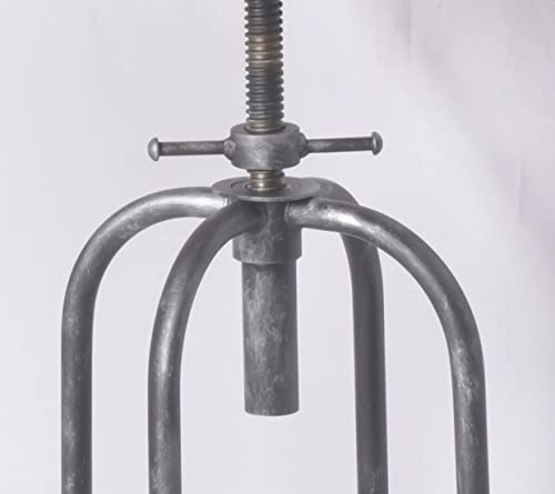 Diwhy Industrial Bar Stool Adjustable Backrest Metal Stool Counter Height Bar Stool With Footrest-For Kitchen,Dining Side Chair,Pub,Bistro,Silver, Set Of 2 #TOP3