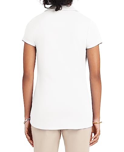 IZOD Women's Uniform Short Sleeve Polo Shirt, Button Closure, Moisture Wicking Performance Material & Fade Resistant2