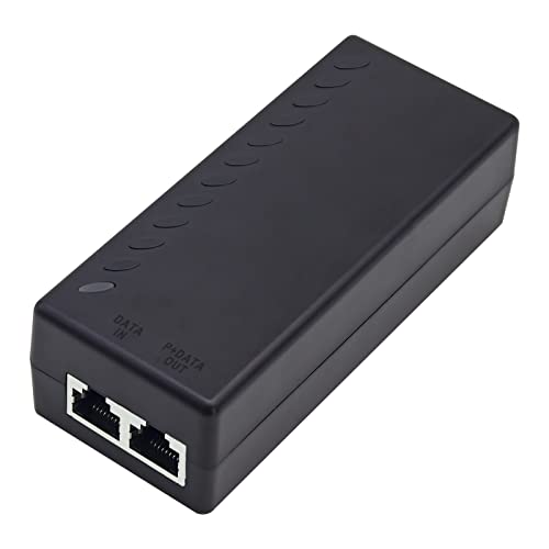 Gigabit PoE+ Injector for Ethernet, 30W 48V with 10/100/1000Mbps & IEEE 802.3af/at Compliance. Extend Network up to 100M (328 ft) Plug and Play?Black