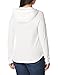 Calvin Klein Women's Ruched Long Sleeve Zip Front Hoodie, White, Large
