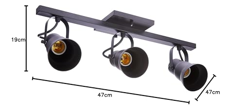 Spot Trilho/3 Emalustres Preto