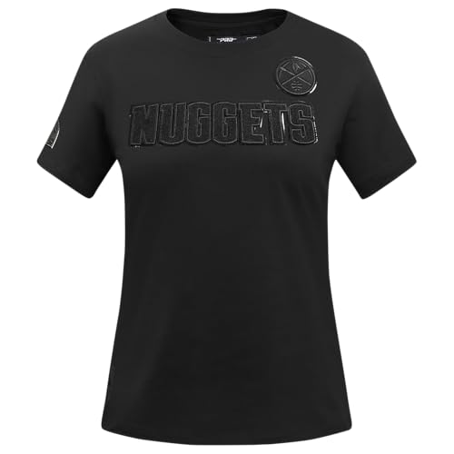 Camiseta de algodón para mujer NBA cómoda con ajuste perfecto en color negro