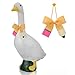 Rivvlive Back to School Porch Goose Outfit for 23"/ 17'' Statue, Adjustable Pencil Pattern Lawn Porch Goose Clothing for School Classroom Home Outdoor Garden Yard Patio Art Decor