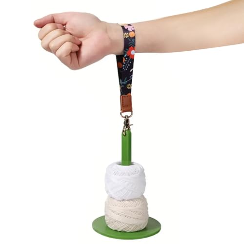 Image of Dasonwin Portable Yarn Holder,Travel Yarn Holder,Wrist Yarn Holder for Crocheting, Green Plastic Yarn Holder,Knitting Supplies Gift for Craft Lovers. (Green)