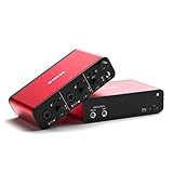 24Bit/192kHz 2i2 USB Audio Interface with 48V Phantom Power for the Musicians, Vocalist, Podcaster or Producer,USB Audio Interface Works with Most DAWs and Recording Software
