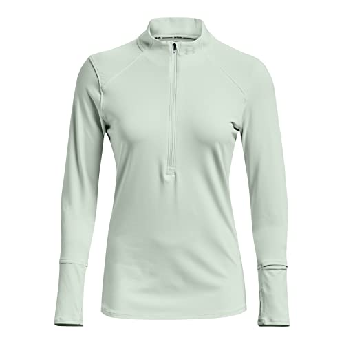 Under Armour - Womens Qualifier Run 2.0 ½ Zip Long-Sleeve T-Shirt, Color Illusion Green/Illusion Green/Reflective (592), Size: Large