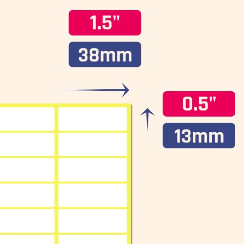 Snapklik.com : 500 Pack, 1.5 X 0.5 - File Folder Labels Stickers, Matte ...