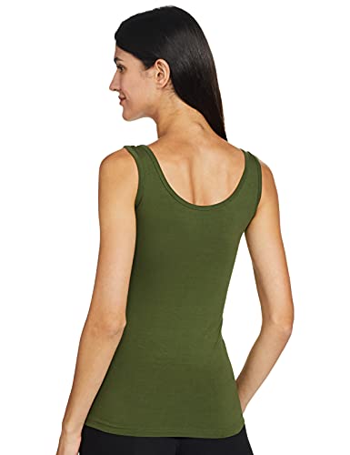 Image of Longies Women's Sleeveless Camisole (LWSLTPO2V001 Coffee & Green11 M)
