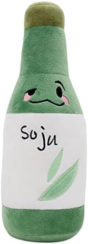SYUSAMA Korean Soju Bottle Plush Toy Cute Stuffed Party Alcohol Beer Wine Lover Plushie Doll Toys Home Decor 10.2'' (10.2'', Soju)