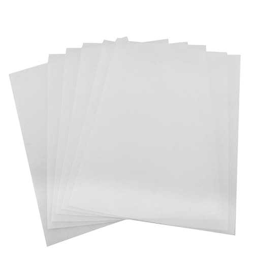 JCBIZ 6pcs Transparent Heat Shrink Sheet Polished 0.3mm Translucent Paper Fused Bead Staple Board Square Ironing Paper DIY Children's Puzzle Beading Craft Accessories