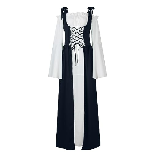 Robe médiévale femme costume halloween gothique chic et élégant de renaissance
