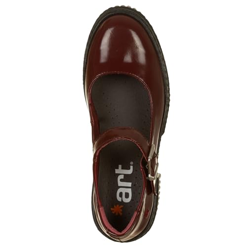 Art Para Mujer. 113731367003_008 Zapatos De Piel 1373 York Burdeos (38), 5 A 8Cm, Hebilla, Casual, CláSico - 2