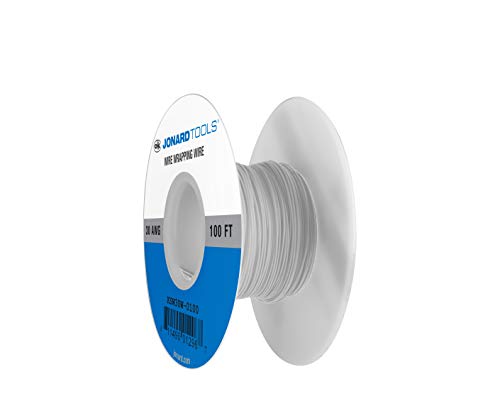 Fil 30 AWG Jonard KSW 30 W-0100 anti-fusion Kynar cuivre argenté blanc