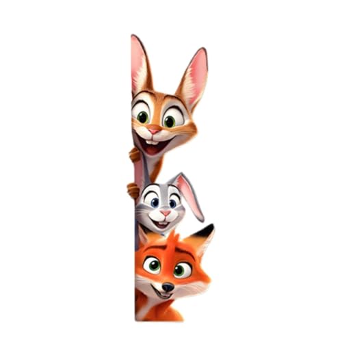Vinilo Decorativo 3D Animales Cartoon Adhesivo Removible