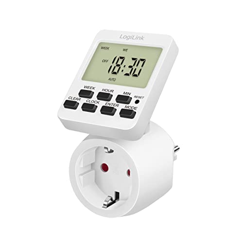 Minuterie numérique programmable individuellement LogiLink avec écran rotatif 180°