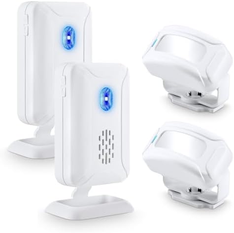 NineLeaf Infrarot Alarm Durchgangsmelder Sensor Glocke Ladeglocke Durchgangsalarm oder Einstiegssensor Willkommensgast mit 32 verschiedenen Melodien für Business Hotel Zuhause 2 Se