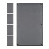 5 x Fenster Verdunkelung, mit Saugnäpfen, 60 x 100 cm, Sonnenschutz für Dachfenster, tragbarer Blendschutz, grau
