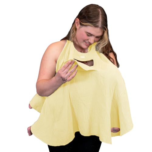 Lookee Looky Muslin Nursing Cover for Baby Breastfeeding – Peekaboo Window -100% Breathable Cotton Privacy Nursing Shawl - Multiuse Apron for Moms by Lookee Looky - Used condition - US$16.14