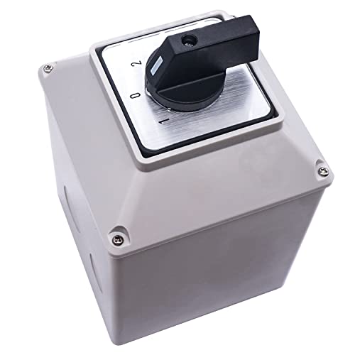 Taiss Changeover Switch 3 Position Selector Switch Box 12 Terminals 63A 690V Universal Latching Rotary Cam Selector Switch With Waterproof Exterior Box Lw26-63/3-Box #TOP5