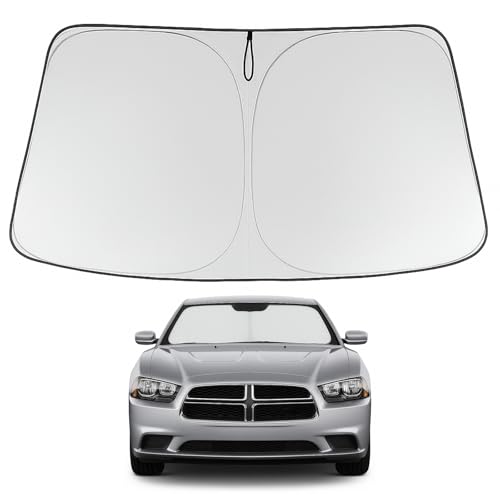Image of Proadsy 2026 Upgrade Front Windshield Sun Shade Foldable Sunshade Protector Custom for 2011-2023 Jeep Cherokee(Not for Jeep Grand Cherokee) Trailhawk Overland Limited Latitude Altitude Accessories