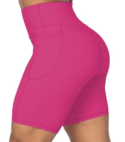 Image of Sunzel No Front Seam Biker Shorts for Women with Pockets, Yoga Workout Gym Bike Shorts with Tummy Control | 3, 5 Or 8-Inch Inseam, High Waisted, No Front Seam, Side Pockets, Buttery Soft, Compression Fit, Squat Proof, Tummy Control