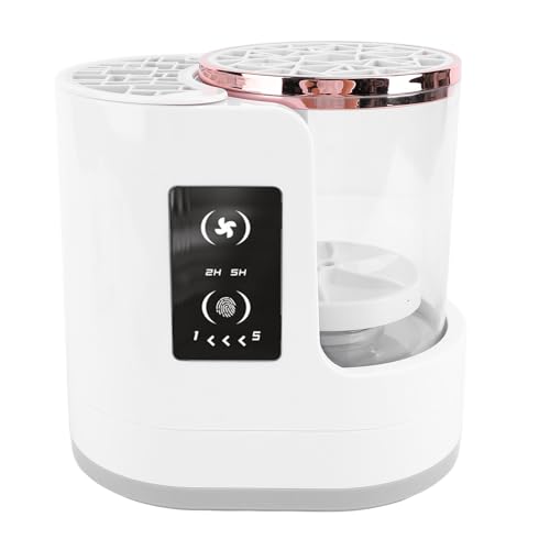 電気メイクアップブラシクリーナー、メイクアップブラシクリーナードライヤーマシンUSB透明可視取り外し可能な2H / 5Hメイクアップブラシのタイミング機能