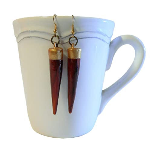 Boucles d'oreilles céramique ambre légères hypoallergéniques