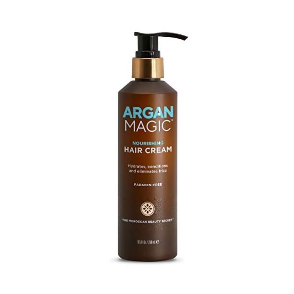 Argan-Magic-Nourishing-Hair-Cream-Hydrates-Conditions-and-Eliminates-Frizz-for-All-Hair-Types-Seals-in-Shine-Made-in-USA-Paraben-Free-Cruelty-Free-85-oz Argan Magic Nourishing Hair Cream - Hydrates, Conditions, and Eliminates Frizz for All Hair Types | Seals in Shine | Made in USA, Paraben Free, Cruelty Free (8.5 oz)