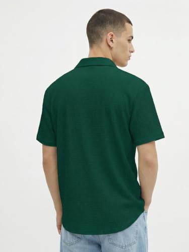 Image of Leriya Fashion Men Poly Blend Fabric | Textured Finish | Collar Neck | Button Closure | Office & Casual Wear | S-3XL