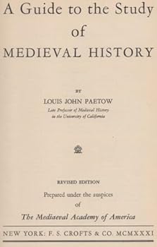 Hardcover A guide to the study of medieval history, [Unknown] Book