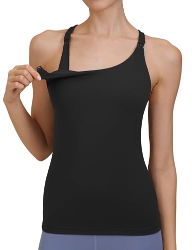 Image of CFRTMTBB Nursing Tank Top for Breastfeeding Sexy Crisscross Back Maternity Sports Bra Fitness Workout Yoga Pregnancy Bra