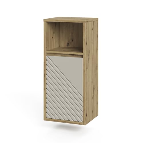 Vicco Meuble Salle de Bain Viola, Chêne Artisan/Cachemire, 37.8x80cm
