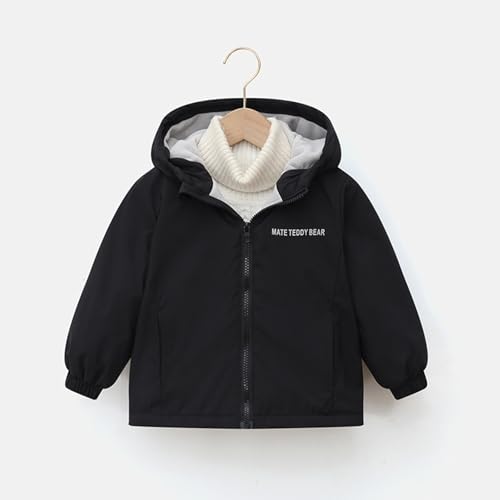 Girls Boys Winter Warm Coat Fleece Sherpa Lined Zip Up Hooded Jacket Thicken Padded Windproof Jackets Outerwear Clothes4