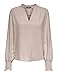 ONLY Damen ONLMETTE V-Neck LS Smock TOP NOOS WVN Bluse, Gray Morn, M Bluse günstig Kaufen-ONLY Damen ONLMETTE V-Neck LS Smock TOP NOOS WVN Bluse, Gray Morn, M