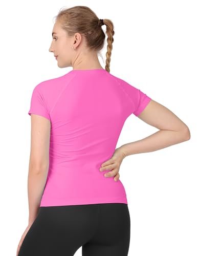 Image of MathCat Seamless Workout Tops for Women Short Sleeve Yoga Running Shirts,Breathable Athletic Compression Shirt Women XS-XL