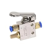 Mechanisches Ventil Mechanisches Ventil TAC2-31P 1/8" Gewinde 2 Positionen 3-Wege Federrückstellhebel Luft Pneumatikschalter Ventilanschlüsse(10mm Fittings)