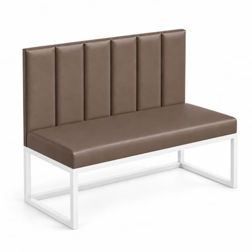 Restaurant Booth Seating, Upholstered Bench with Back, 55.1in