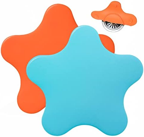 2 Pack Bathtub Stopper Tub Drain Plug Stopper, Adorable Universal Silicone Bath Drain Cover, Beautiful Starfish Illustration, Kids Tots Babies Gift