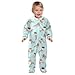 Emelivor Christmas Seals Scarves Blue Baby Newborn One-Piece Clothes Long Sleeve Footed Pjs for Boys Girls