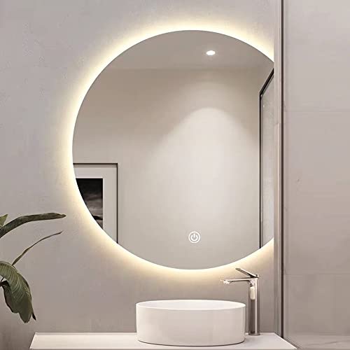 Miroir rétroéclairé LED intensité variable demi-lune droite 70 cm - 4
