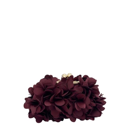 Imagen de MODELISA Bolso de Fiesta de Mano Tipo Clutch para Mujer con Flores con Cadena de Hombro para Ocasiones Especiales